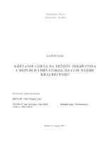 Kretanje cijena na tržištu nekretnina u Republici Hrvatskoj: Da li se nazire kraj recesiji?