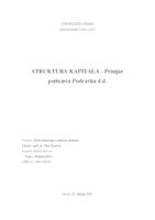 Struktura kapitala - Primjer poduzeća Podravka d.d.