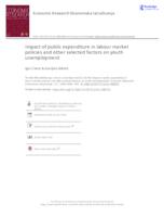 Impact of public expenditure in labour market policies and other selected factors on youth unemployment