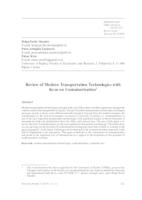 Review of Modern Transportation Technologies with focus on Containerization