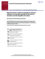 Macroeconomic model of institutional reforms’ influence on economic growth of the new EU members and the Republic of Croatia