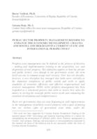 PUBLIC SECTOR PROPERTY MANAGEMENT REFORM TO ENHANCE THE ECONOMIC DEVELOPMENT: CROATIA AND BOSNIA AND HERZEGOVINA CURRENT STATE AND INTERNATIONAL PERSPECTIVES