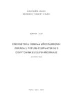 Energetska obnova višestambenih zgrada u Republici Hrvatskoj s osvrtoma na EU sufinanciranje