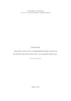 The influence of leadership power types on business negotiation of Valamar Riviera Plc.