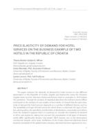 PRICE ELASTICITY OF DEMAND FOR HOTEL SERVICES ON THE BUSINESS EXAMPLE OF TWO HOTELS IN THE REPUBLIC OF CROATIA