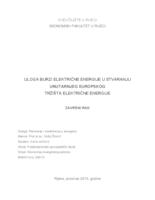 Uloga burzi električne energije u stvaranju unutarnjeg europskog tržišta električne energije