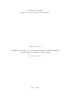 External trade as a determinant of the European Union's development potential