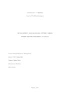  Development and managing of the career within an organization - case JGL