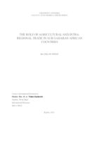 The role of agricultural and intra-regional trade in Sub-Saharan African countries