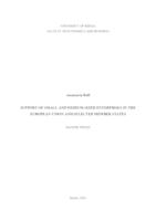 Support of small and medium-sized enterprises in the European Union and selected member states