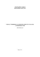 Utjecaj terorizma na inozemna izravna ulaganja u Europskoj uniji
