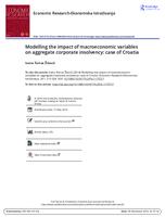 prikaz prve stranice dokumenta Modelling the impact of macroeconomic variables on aggregate corporate insolvency: case of Croatia