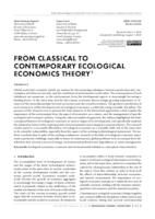 prikaz prve stranice dokumenta From classical to contemporary ecological economics theory
