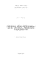 prikaz prve stranice dokumenta Ekonomski učinci morskih luka i njihov utjecaj na regionalno gospodarstvo