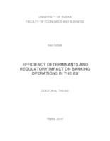 prikaz prve stranice dokumenta Efficiency determinants and regulatory impact on banking operations in the EU