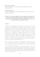 prikaz prve stranice dokumenta PUBLIC SECTOR PROPERTY MANAGEMENT REFORM TO ENHANCE THE ECONOMIC DEVELOPMENT: CROATIA AND BOSNIA AND HERZEGOVINA CURRENT STATE AND INTERNATIONAL PERSPECTIVES