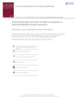 prikaz prve stranice dokumenta Profitability determinants of hotel companies in selected Mediterranean countries