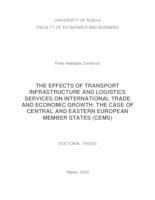 prikaz prve stranice dokumenta The effects of transport infrastructure and logistics services on international trade and economic growth: the case of Central and Eastern European member states (CEMS)