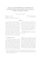 prikaz prve stranice dokumenta Using stated preference methods to inform public health decision making: Evidence from Croatia