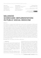 prikaz prve stranice dokumenta Balanced scorecard implementation in public social medicine