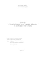 prikaz prve stranice dokumenta Analiza poslovanja velikih banaka u Republici Hrvatskoj