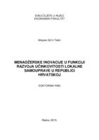 prikaz prve stranice dokumenta Menadžerske inovacije u funkciji razvoja učinkovitosti lokalne samouprave u Republici Hrvatskoj