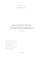 prikaz prve stranice dokumenta Ekvivalentni trošak alternativnih projekata