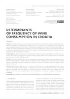 prikaz prve stranice dokumenta Determinants of frequency of wine consumption in Croatia