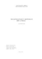 prikaz prve stranice dokumenta Nezaposlenost u Republici Hrvatskoj