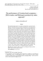 prikaz prve stranice dokumenta The performance of Croatian hotel companies – DEA window and Malmquist productivity index approach