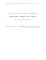 prikaz prve stranice dokumenta Mathematics for economic and financial analysis - exercise classes