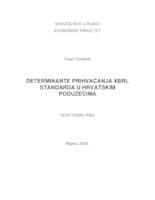 prikaz prve stranice dokumenta Determinante prihvaćanja XBRL standarda u hrvatskim poduzećima