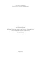 prikaz prve stranice dokumenta Research on the impact of social networks on consumer perception of business