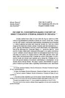 prikaz prve stranice dokumenta Dohodovni nasuprot potrošnom konceptu direktnog oporezivanja: vječna rasprava u Hrvatskoj