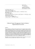 prikaz prve stranice dokumenta Effective Project Management Tools for Modern Organizational Structures
